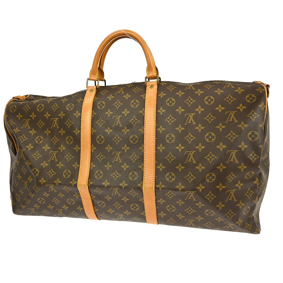 Louis Vuitton Keepall Bag Monogram Canvas Brown Canvas Travel Bag Bag (Pre-Owned)