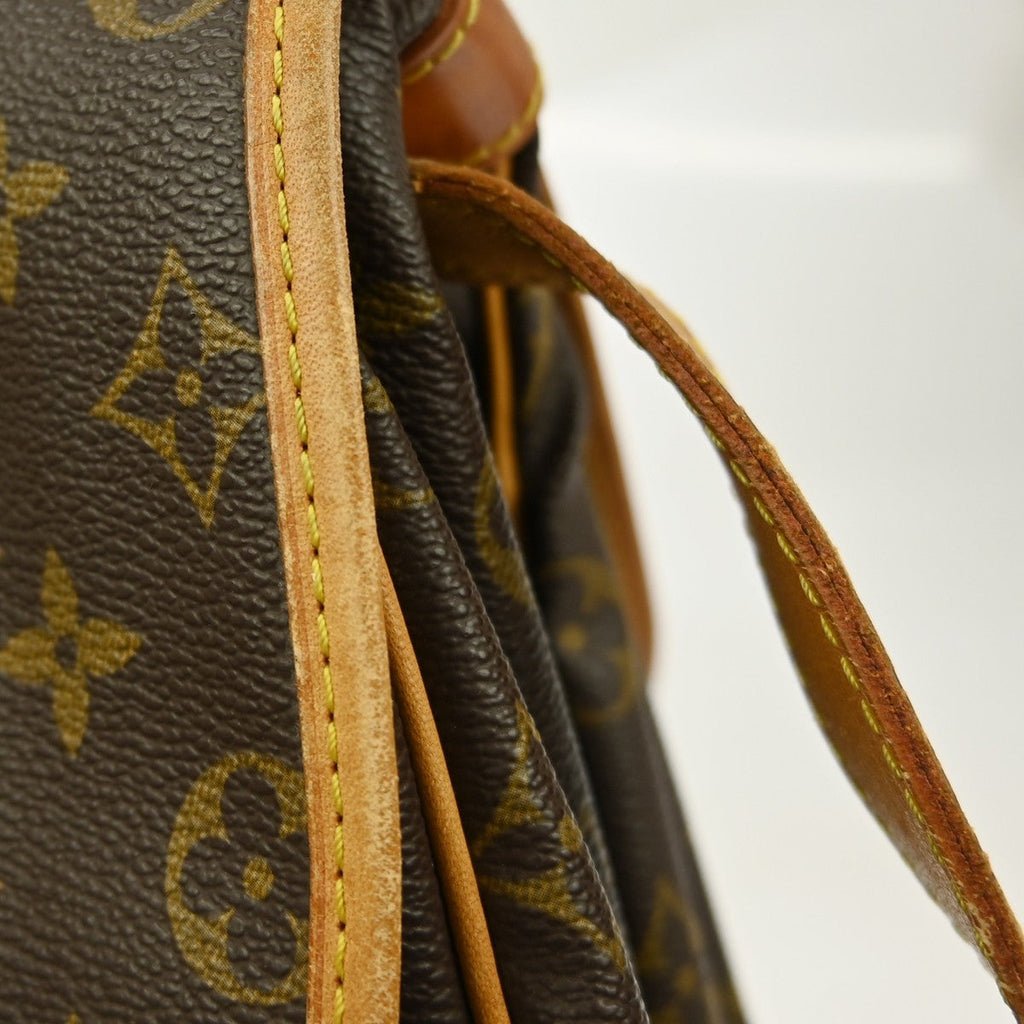 Louis Vuitton Saumur Handbag Monogram Canvas Brown Canvas Shoulder Bag Bag (Pre-Owned)