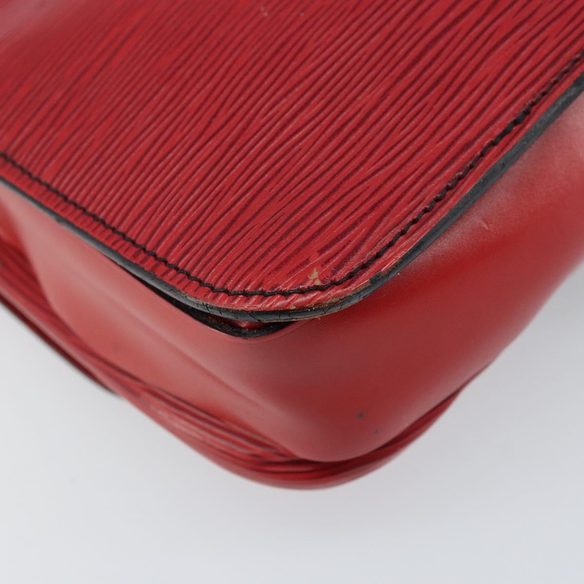 Louis Vuitton Cartouchiere Handbag Epi Leather Red Leather Shoulder Bag Bag (Pre-Owned)