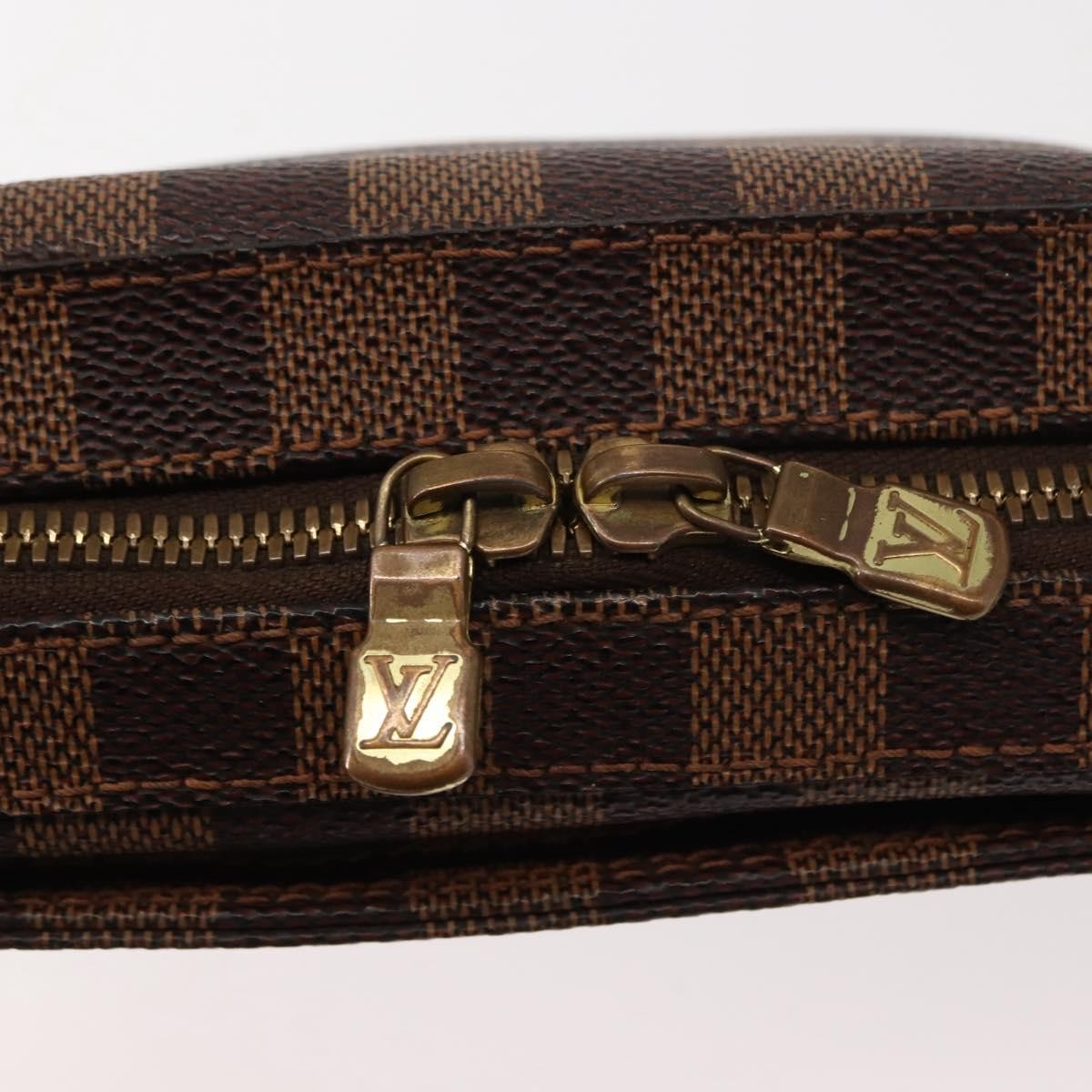 Louis Vuitton Geronimos Waist Bag Damier Brown Canvas Shoulder Bag Bag (Pre-Owned)