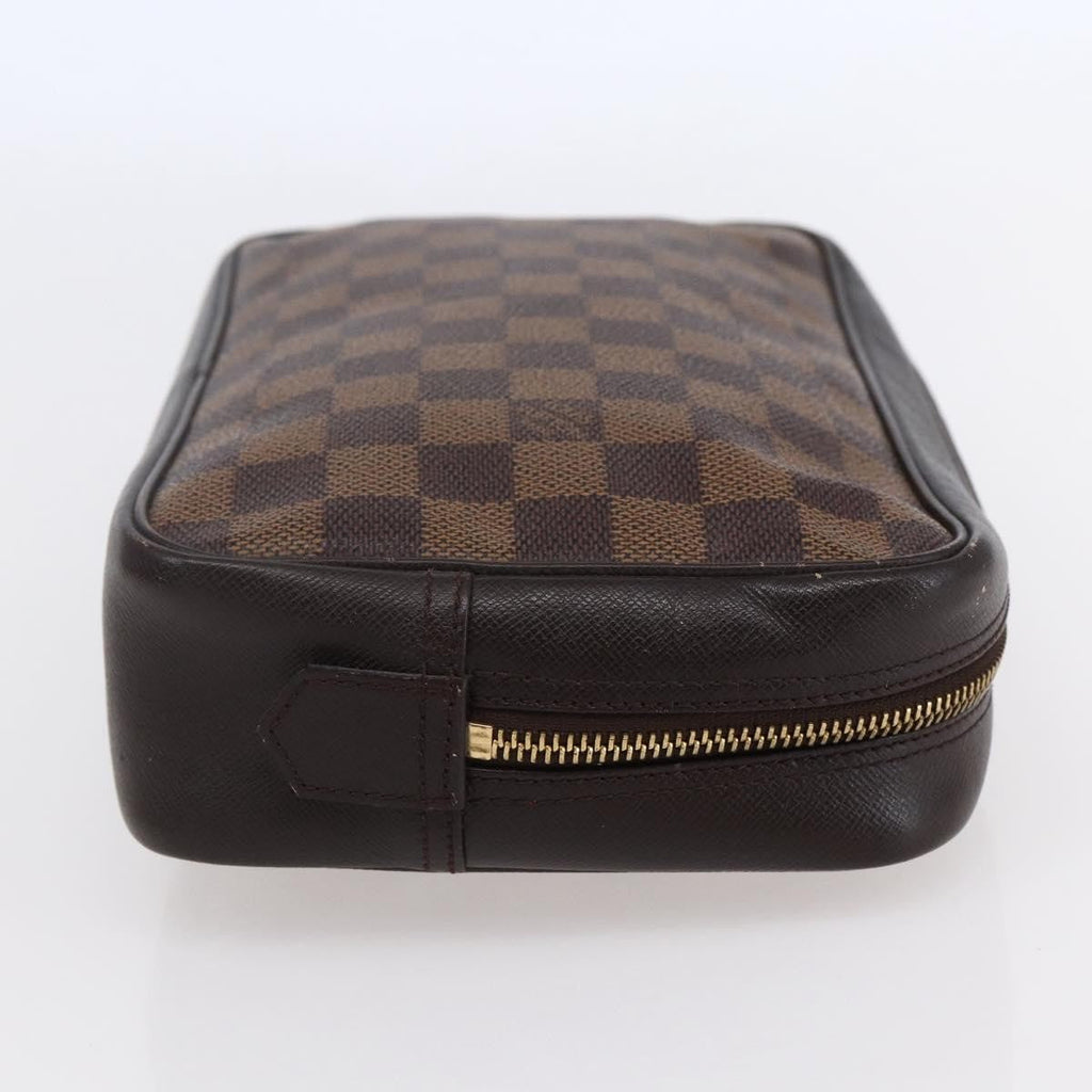 Louis Vuitton Trousse Toilette Damier Canvas Brown Canvas Clutche & Pouche Bag (Pre-Owned)