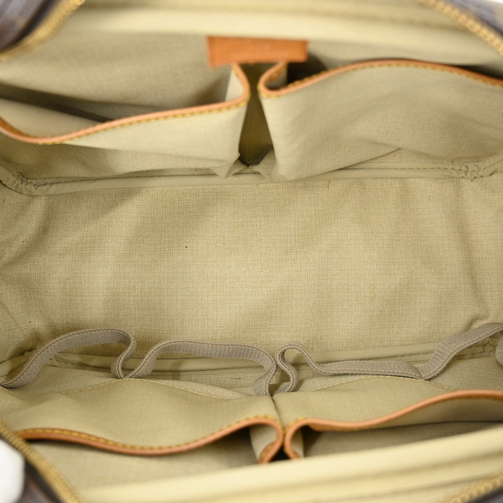 Louis Vuitton Deauville Handbag Monogram Canvas Brown Canvas Handbag (Pre-Owned)