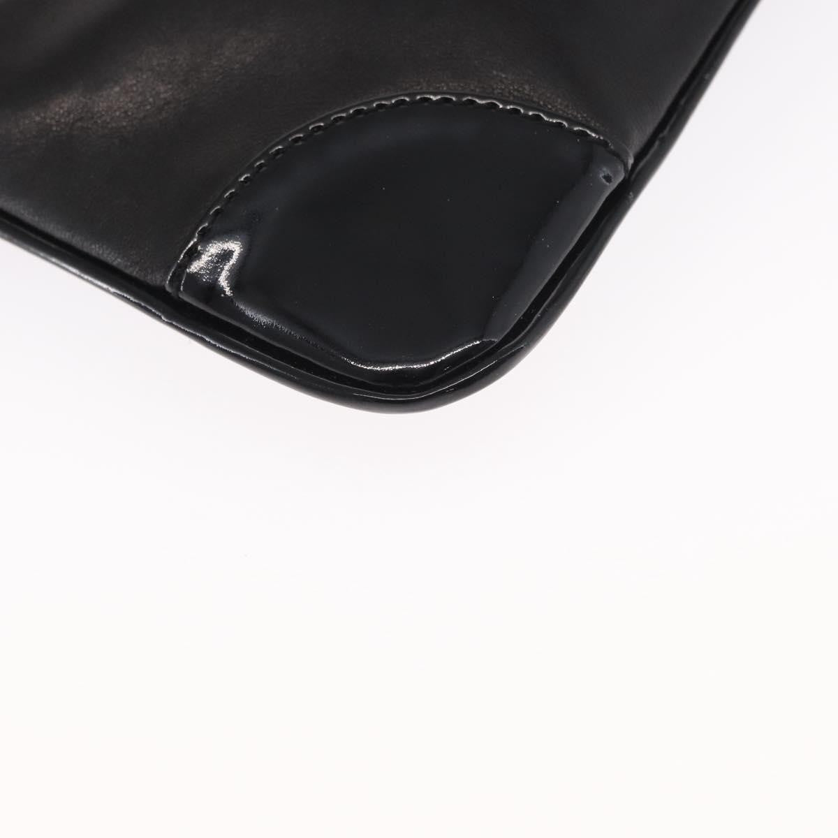 Chanel Camellia Clutch Bag Leather Black Leather Clutche & Pouche Bag (Pre-Owned)