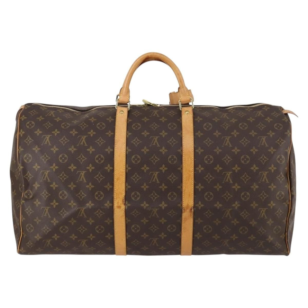 Louis Vuitton Keepall Bag Monogram Canvas Brown Canvas Travel Bag Bag (Pre-Owned)
