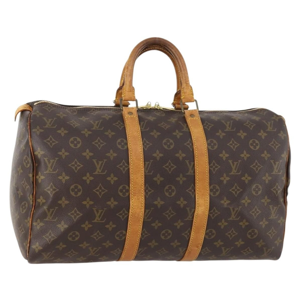 Louis Vuitton Keepall Bag Monogram Canvas Brown Canvas Travel Bag Bag (Pre-Owned)