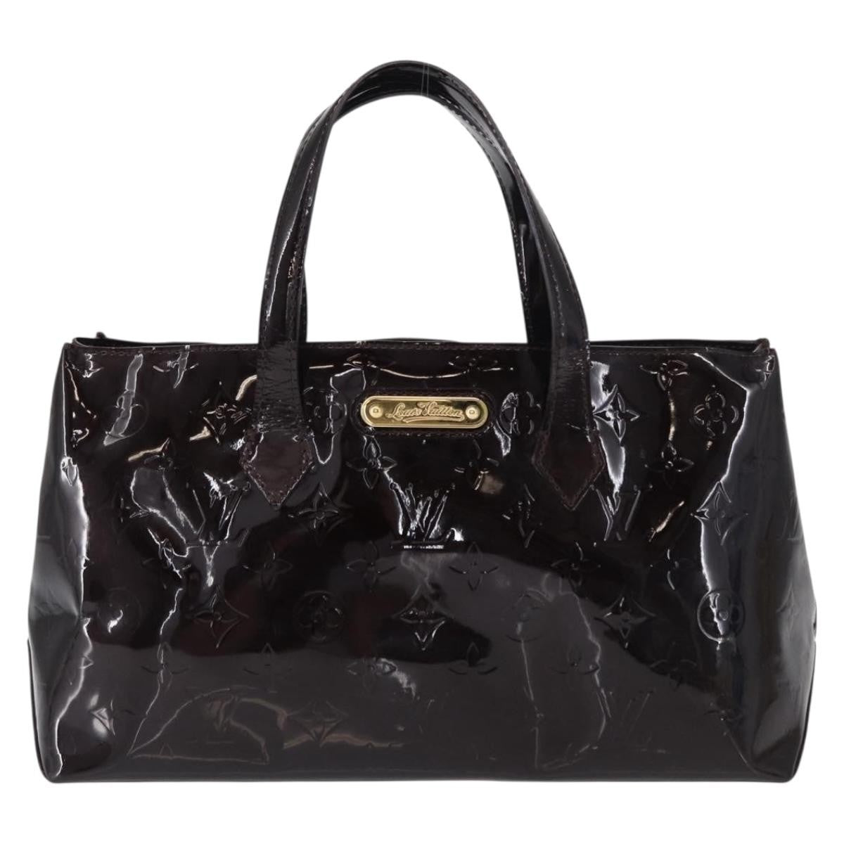 Louis Vuitton Wilshire Handbag Monogram Vernis Purple Patent_Leather Tote Bag Bag (Pre-Owned)