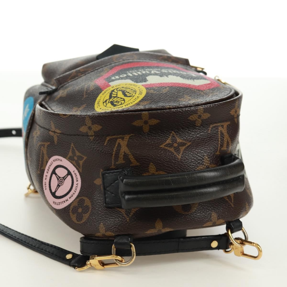 Louis Vuitton Palm Springs Backpack Limited Edition World Tour Monogram Canvas Brown Canvas Backpack Bag (Pre-Owned)