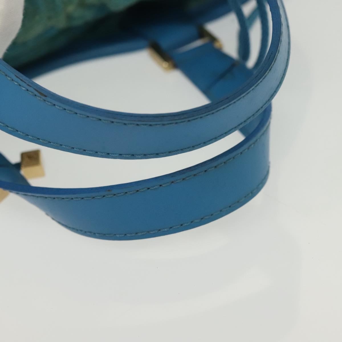 Louis Vuitton Plage Lagoon Bay Handbag Vinyl Epi Leather Blue Leather Bag (Pre-Owned)