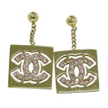 Chanel Cc Dangle Earrings Metal Gold Gold_Plated Earrings Jewelry (Pre-Owned)