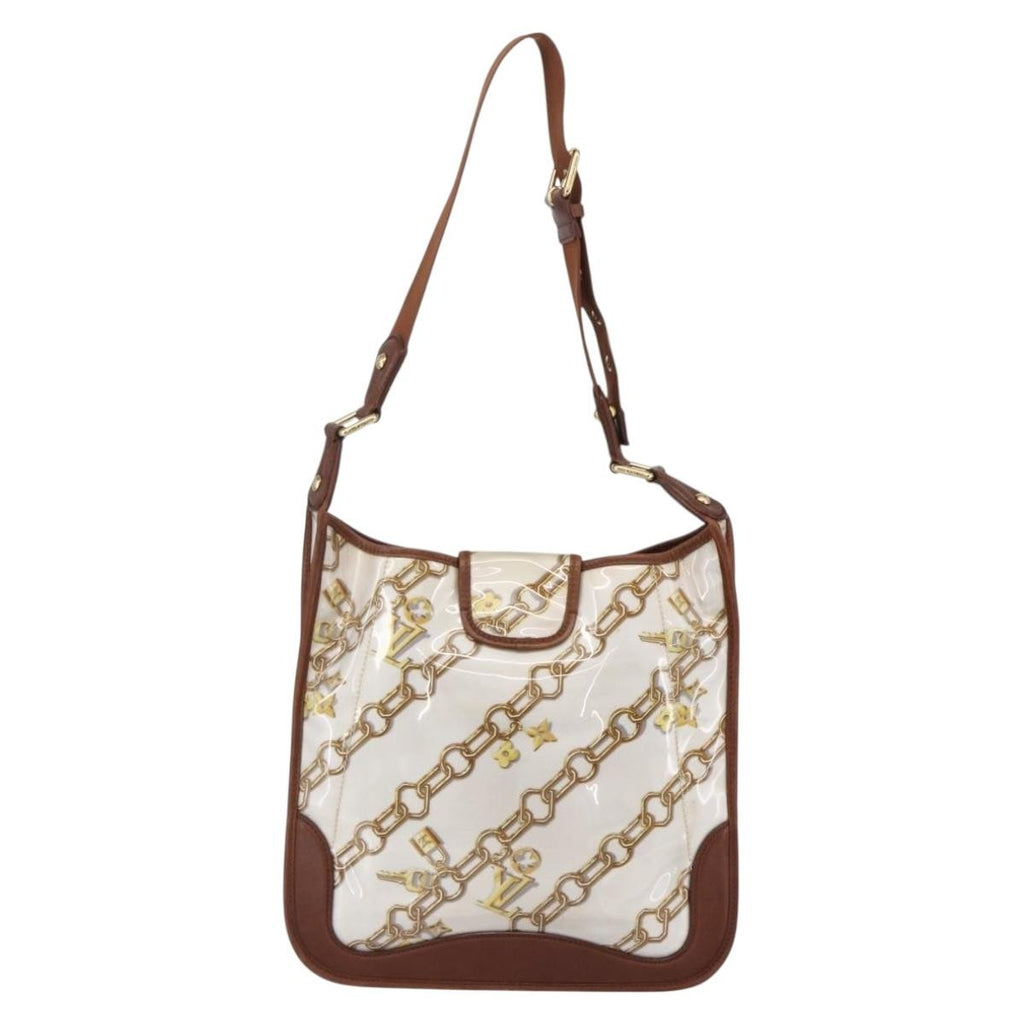 Louis Vuitton Charms Musette Handbag Pvc Over Printed Silk White Plastic Shoulder Bag Bag (Pre-Owned)
