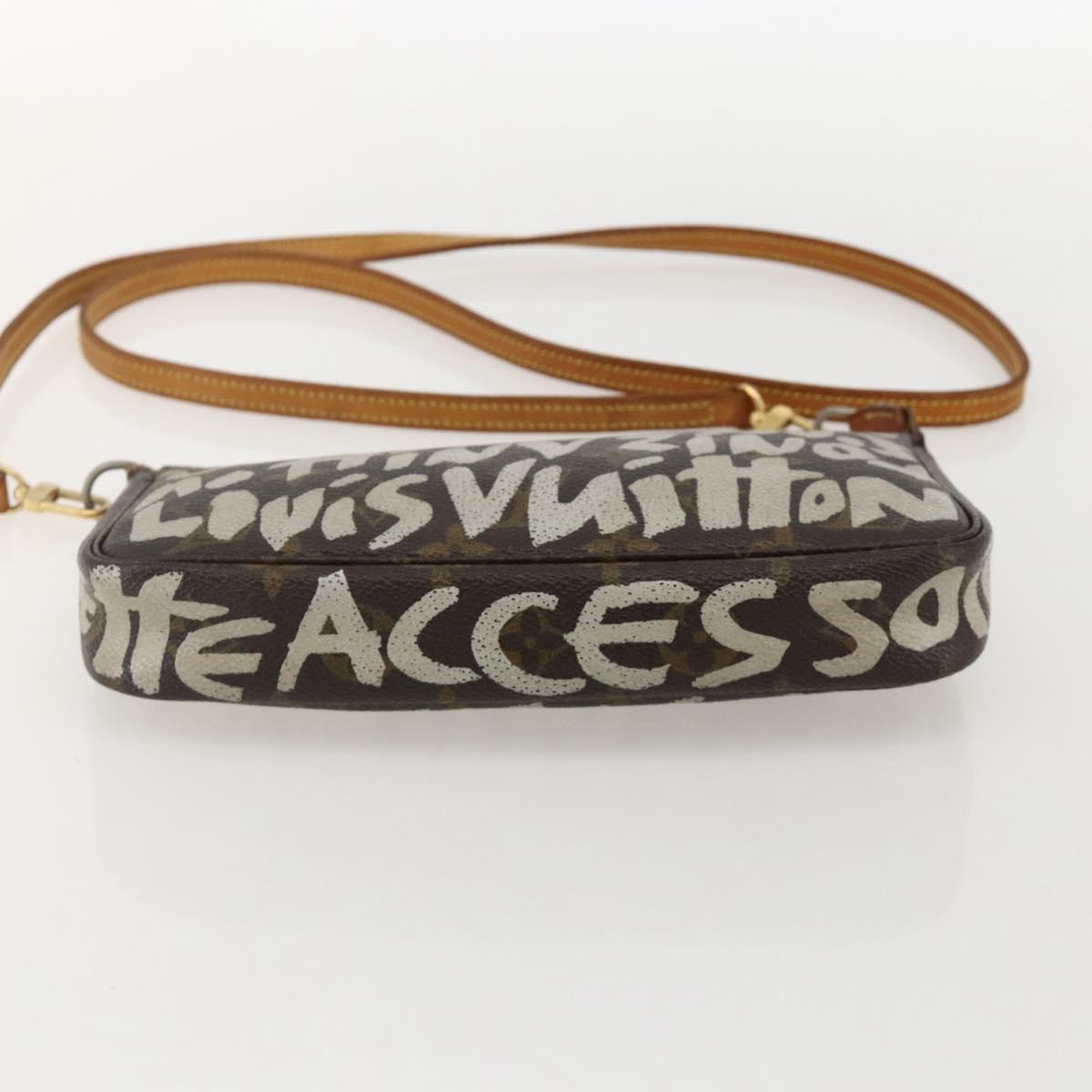 Louis Vuitton Pochette Accessoires Limited Edition Monogram Graffiti Brown Canvas Clutche & Pouche Bag (Pre-Owned)