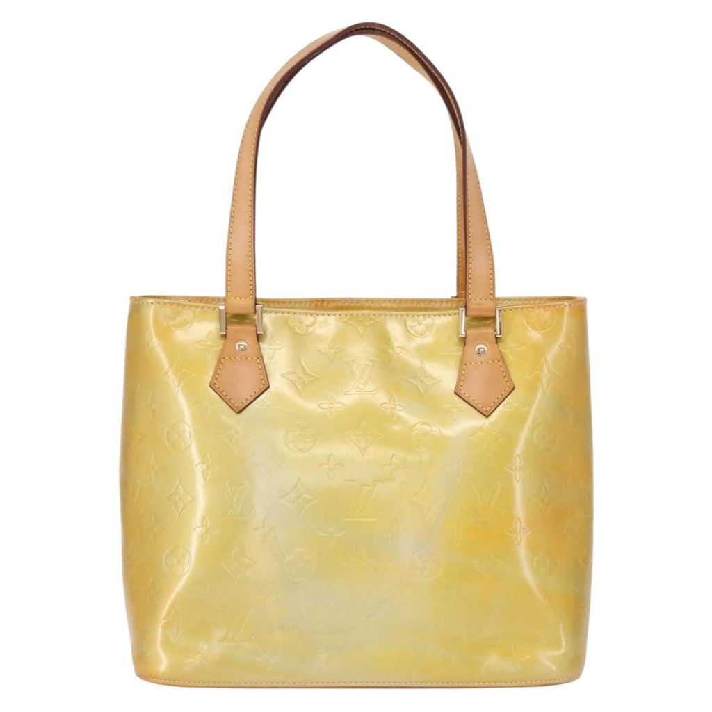 Louis Vuitton Houston Handbag Monogram Vernis Yellow Patent_Leather Tote Bag Bag (Pre-Owned)