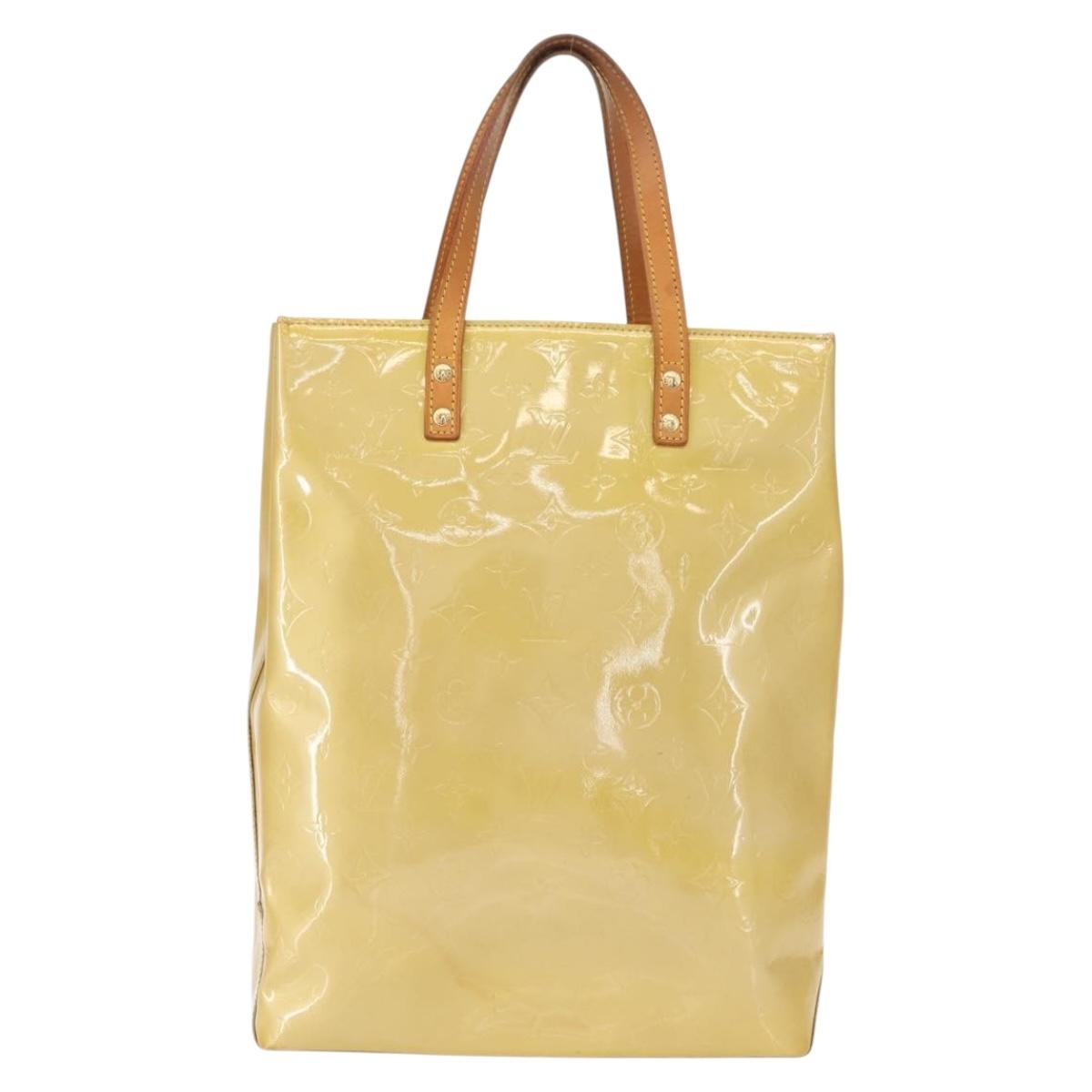 Louis Vuitton Reade Handbag Monogram Vernis Beige Patent_Leather Handbag (Pre-Owned)