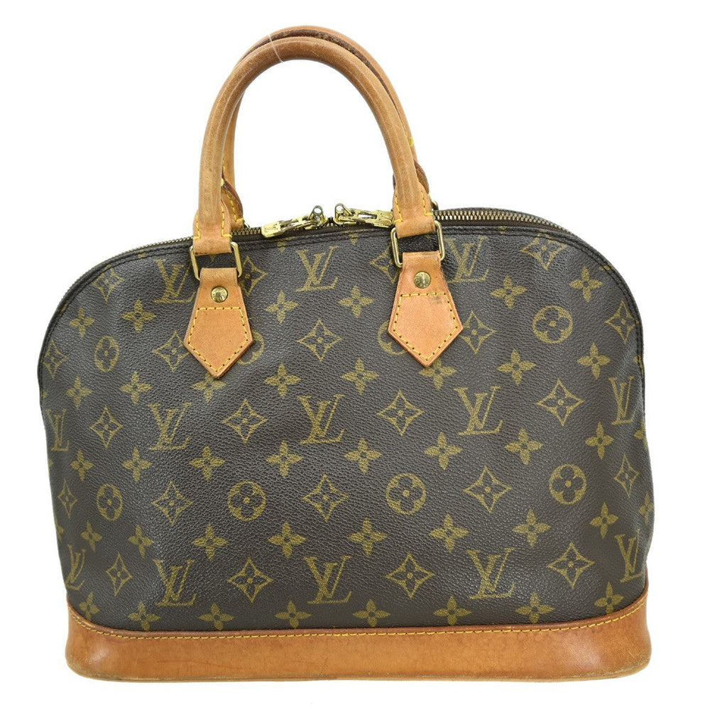 Louis Vuitton Alma Handbag Monogram Canvas Brown Canvas Handbag (Pre-Owned)