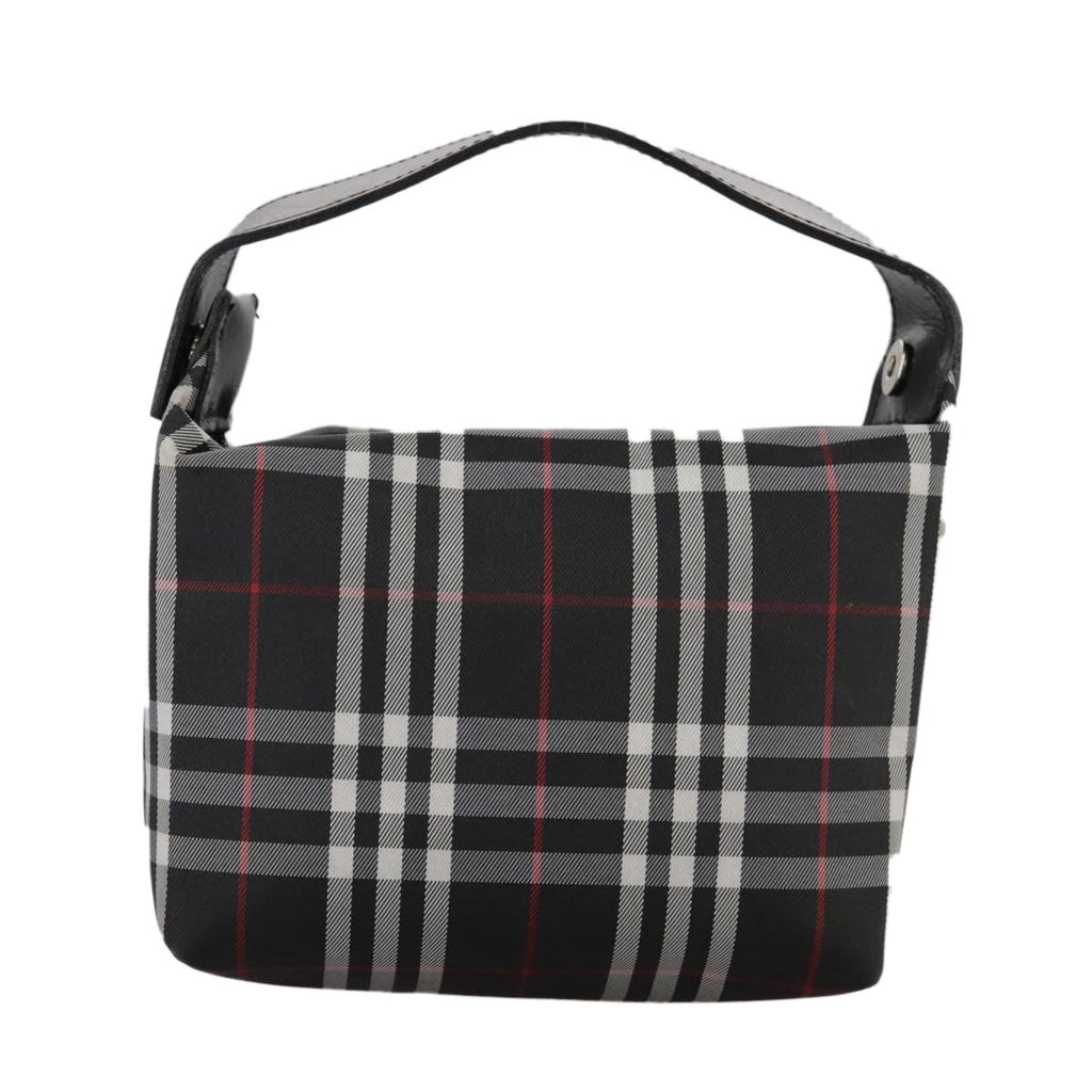 Burberry Nova Check Handbag Nylon Black Nylon Handbag (Pre-Owned)