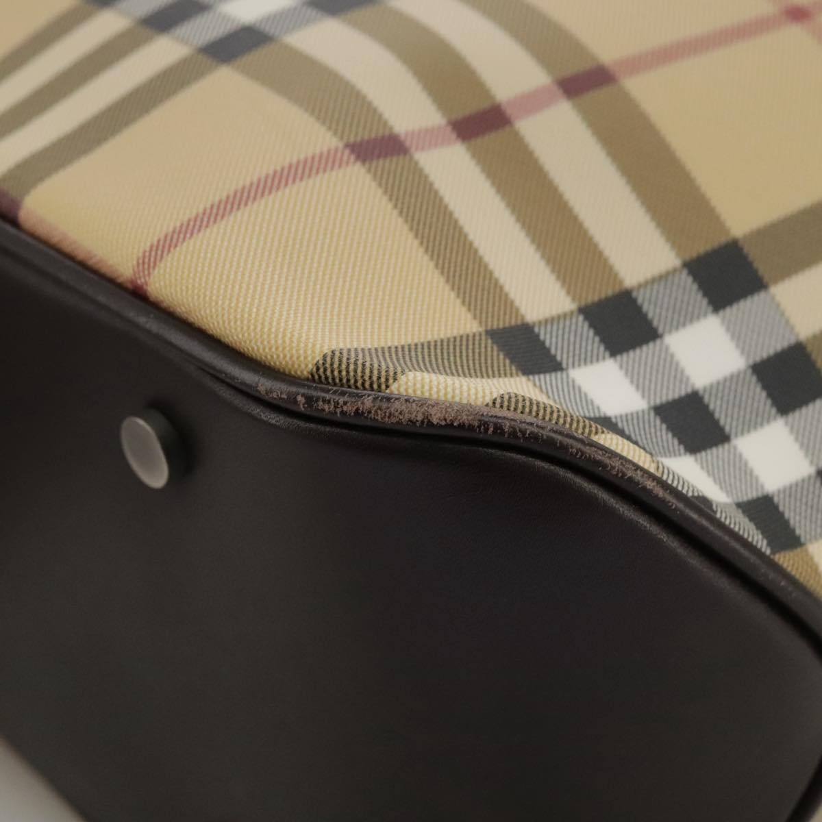 Burberry Nova Check Handbag Nova Check Canvas And Leather Beige Canvas Handbag (Pre-Owned)
