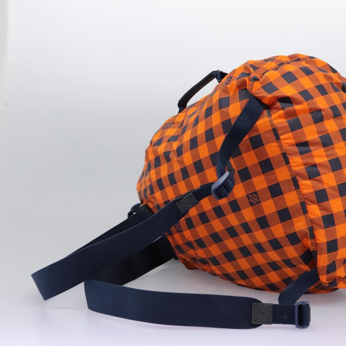 Louis Vuitton Aventure Backpack Damier Nylon Orange Nylon Backpack Bag (Pre-Owned)