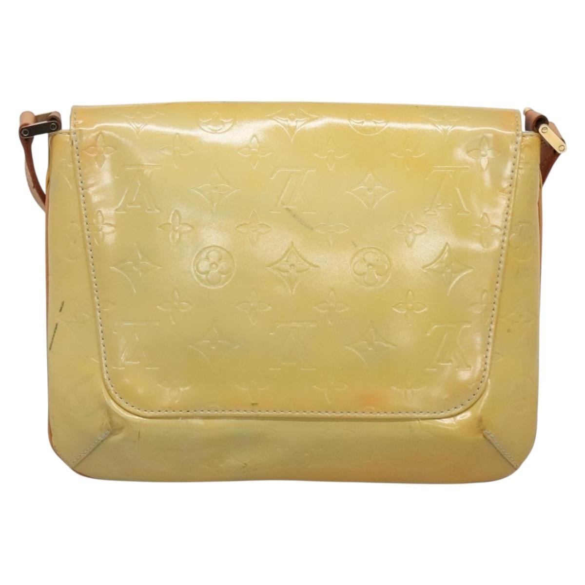 Louis Vuitton Thompson Street Handbag Monogram Vernis Beige Patent_Leather Shoulder Bag Bag (Pre-Owned)
