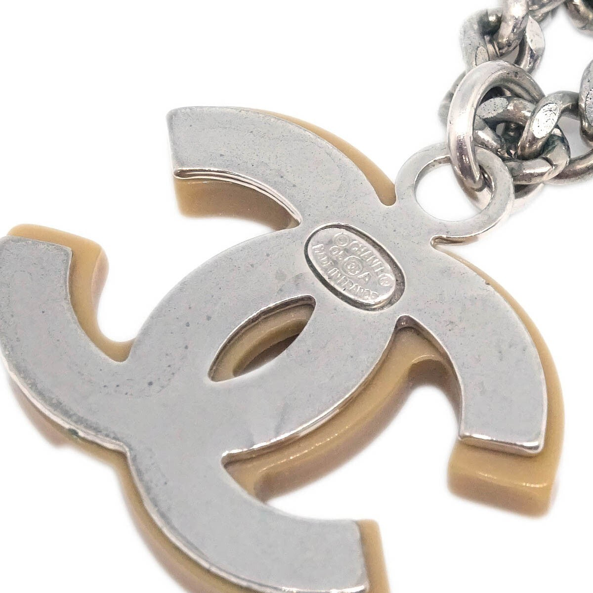 Chanel Vintage Cc Pendant Necklace Metal Silver Silver_Plated Necklace Jewelry (Pre-Owned)