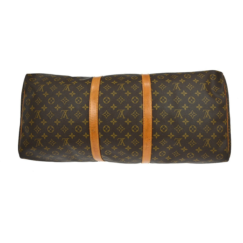 Louis Vuitton Keepall Bag Monogram Canvas Brown Canvas Travel Bag Bag (Pre-Owned)