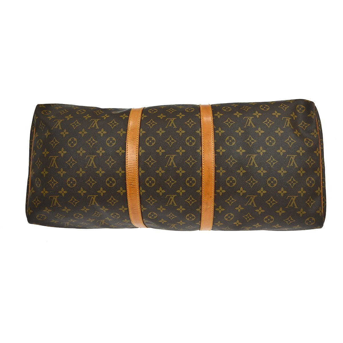 Louis Vuitton Keepall Bag Monogram Canvas Brown Canvas Travel Bag Bag (Pre-Owned)