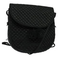 Bottega Veneta Intrecciato Clutch Bag Calfskin Black Satin Shoulder Bag Bag (Pre-Owned)