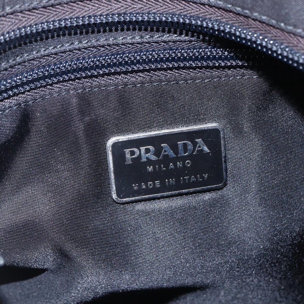 Prada Flat Messenger Bag Tessuto Black Nylon Shoulder Bag Bag (Pre-Owned)