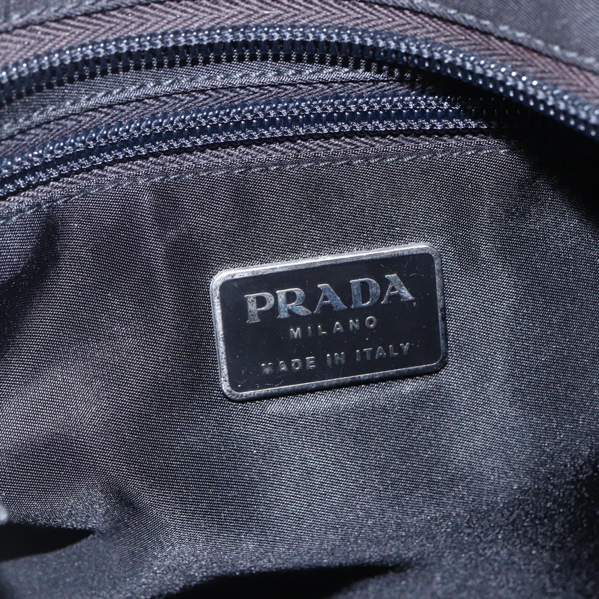 Prada Flat Messenger Bag Tessuto Black Nylon Shoulder Bag Bag (Pre-Owned)