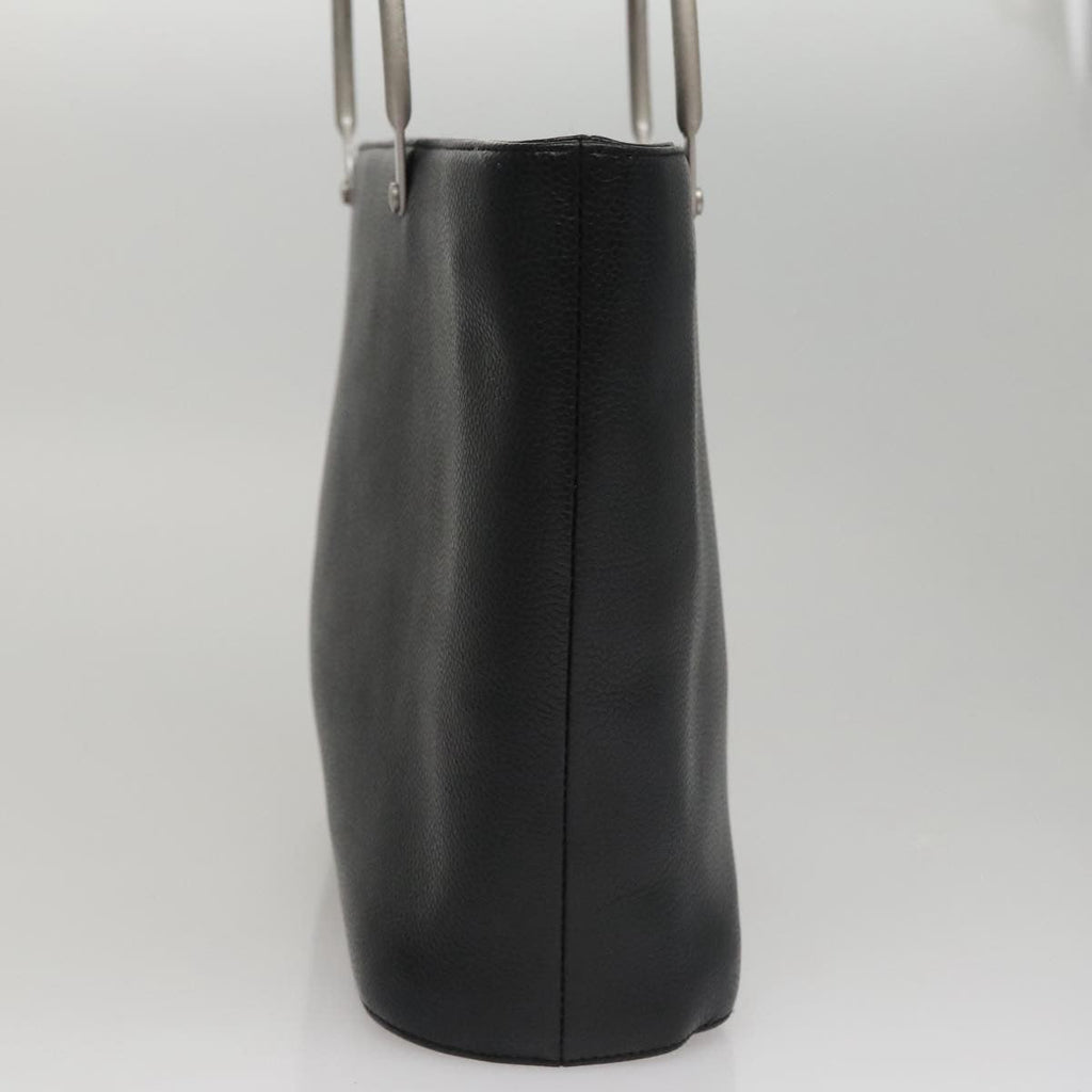 Chanel Vintage Tote Leather Black Leather Tote Bag Bag (Pre-Owned)