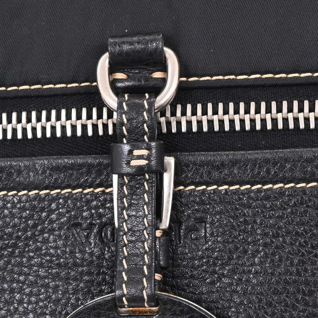 Prada Vintage Shoulder Bag Nylon And Leather Black Nylon Shoulder Bag Bag (Pre-Owned)
