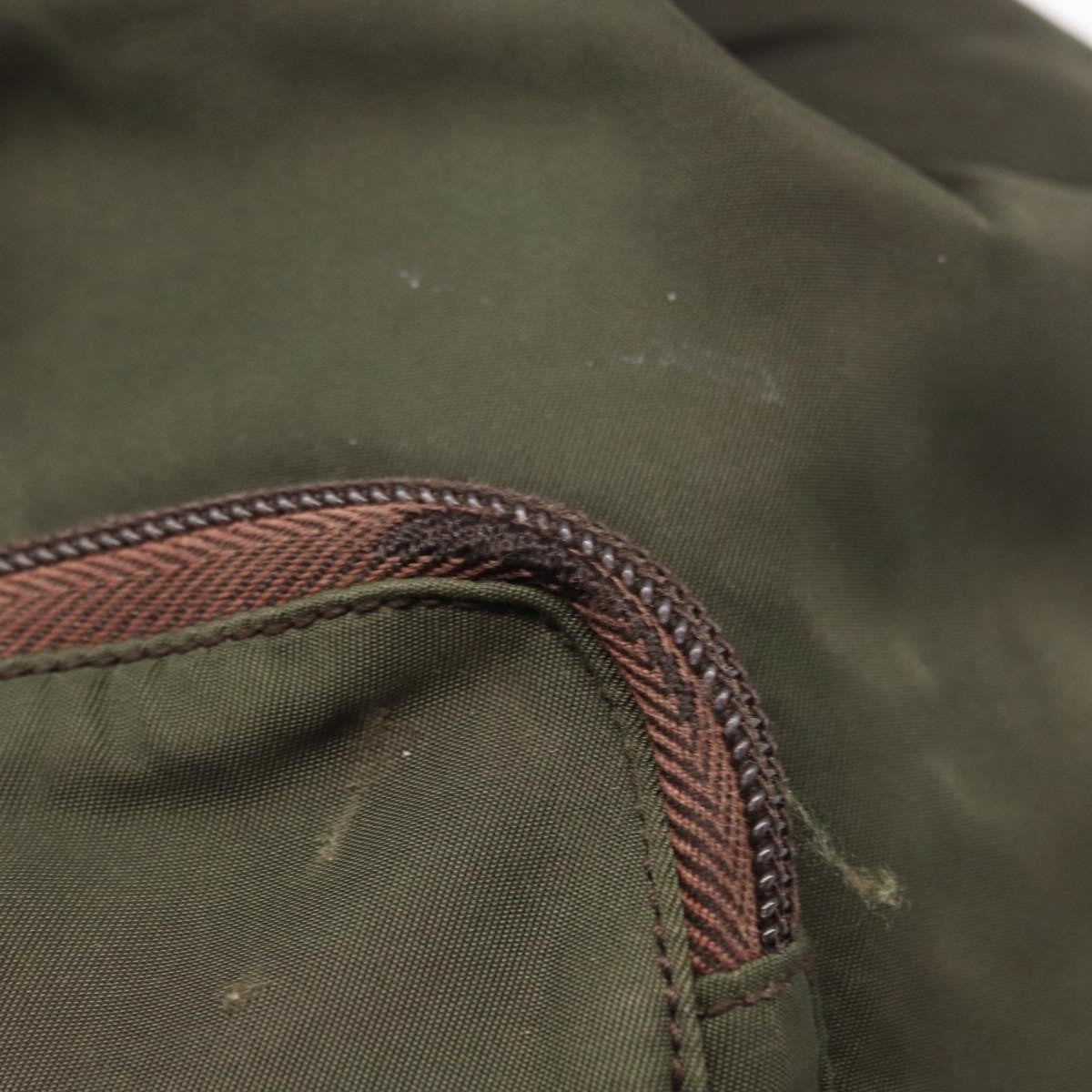 Prada Front Pocket Backpack Tessuto Khaki Nylon Backpack Bag (Pre-Owned)