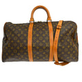 Louis Vuitton Keepall Bandouliere Bag Monogram Canvas Brown Canvas Travel Bag Bag (Pre-Owned)