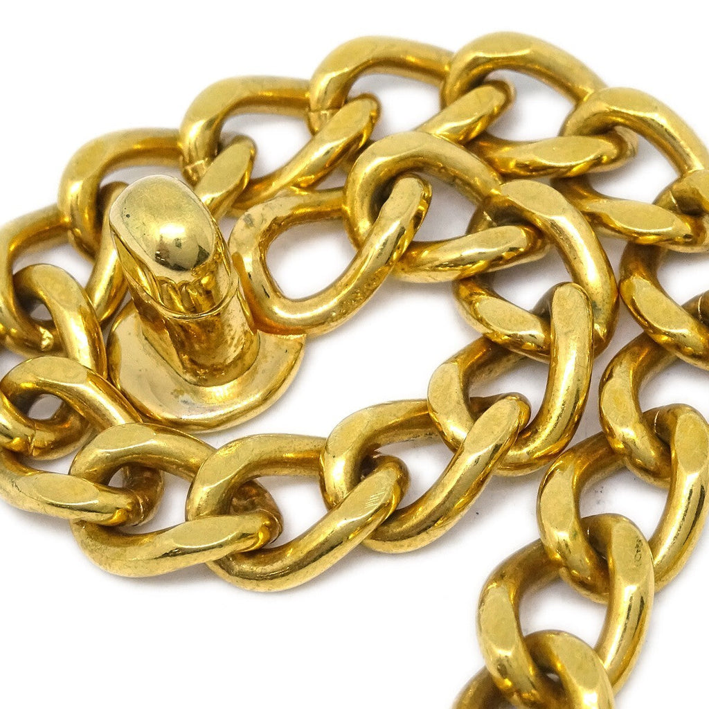 Chanel Vintage Cc Turnlock Chain Bracelet Metal Gold Gold_Plated Bracelet Jewelry (Pre-Owned)
