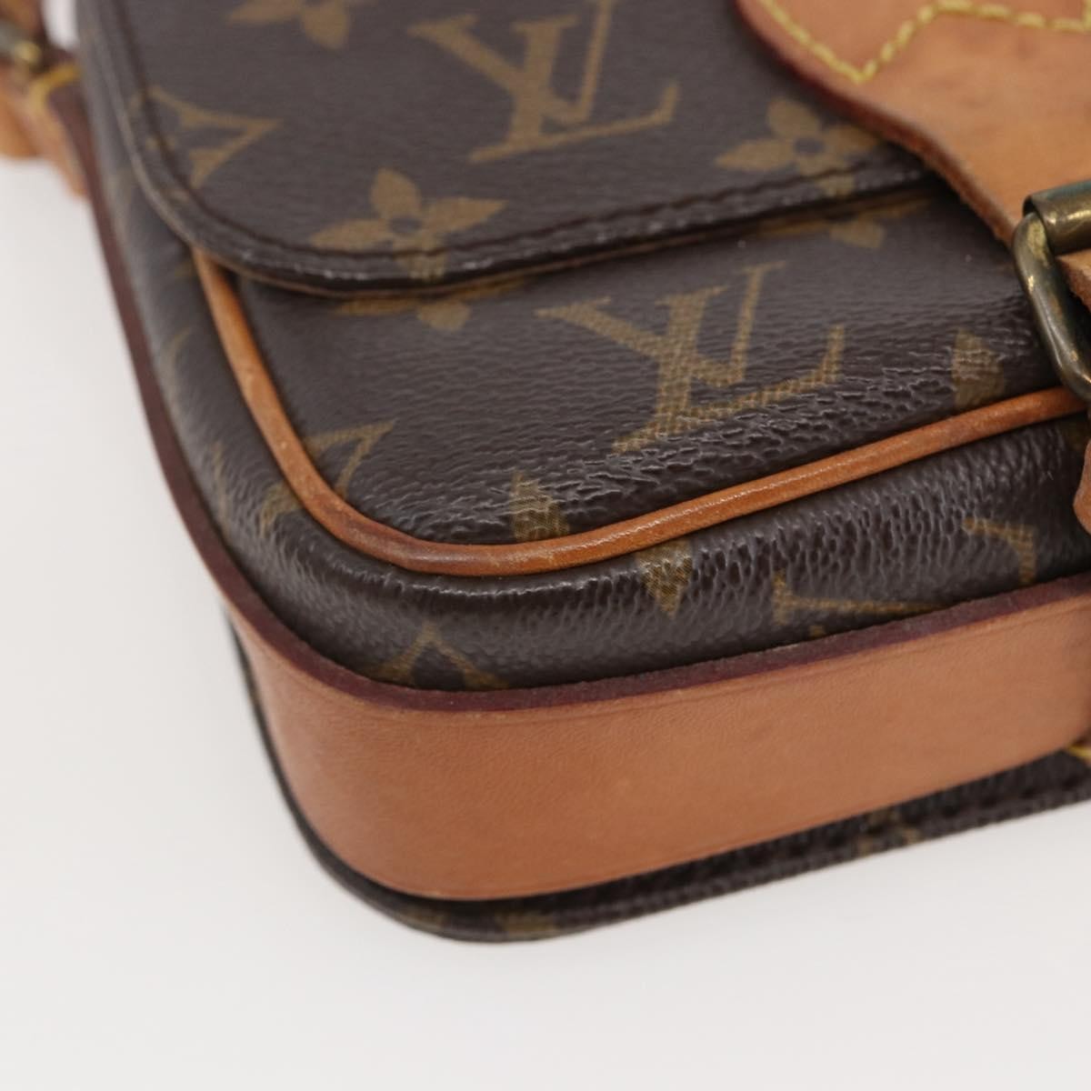 Louis Vuitton Cartouchiere Handbag Monogram Canvas Brown Canvas Shoulder Bag Bag (Pre-Owned)