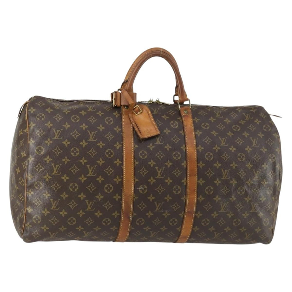 Louis Vuitton Keepall Bag Monogram Canvas Brown Canvas Travel Bag Bag (Pre-Owned)
