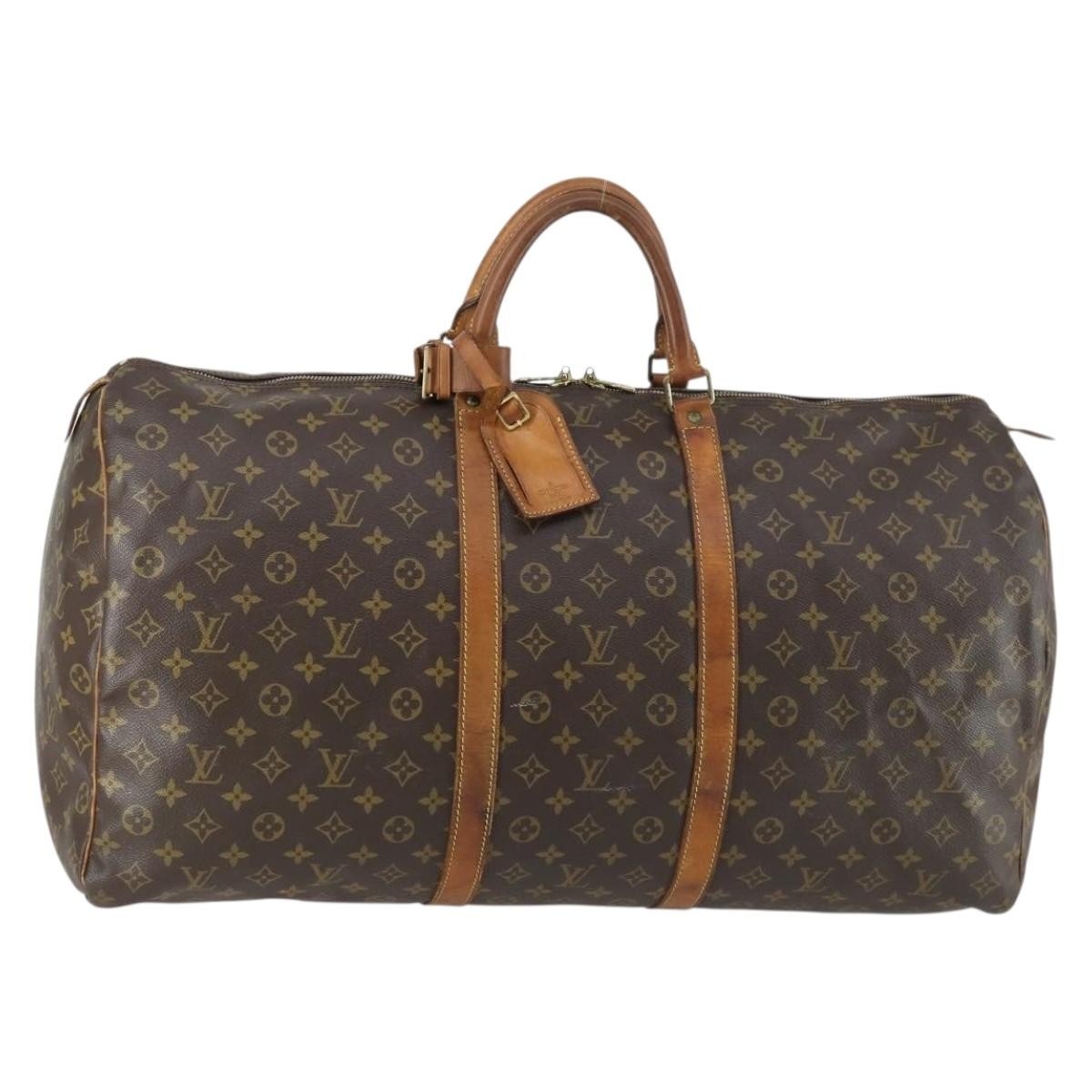 Louis Vuitton Keepall Bag Monogram Canvas Brown Canvas Travel Bag Bag (Pre-Owned)