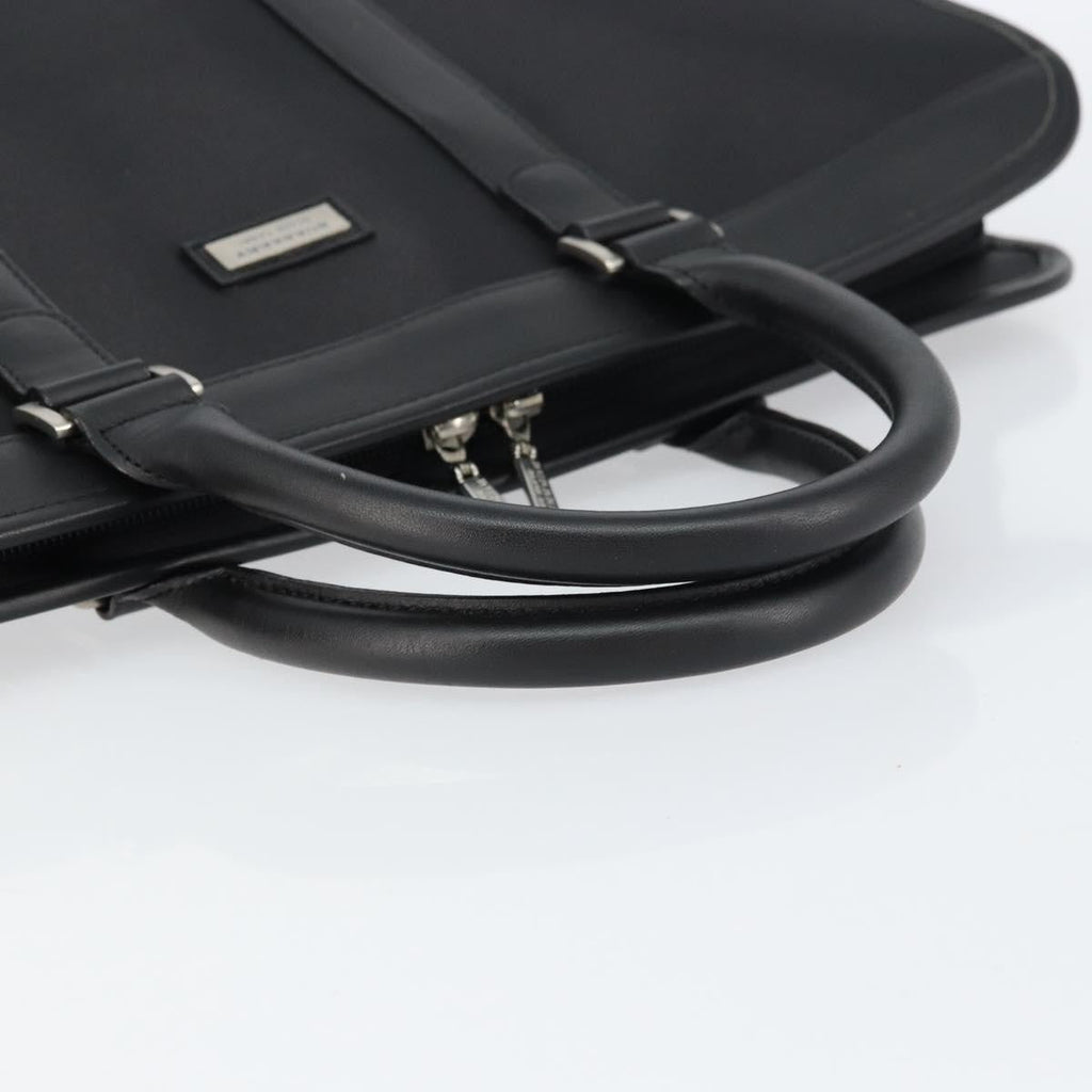 Burberry Black Label Business Bag Nylon Black Nylon Handbag (Pre-Owned)