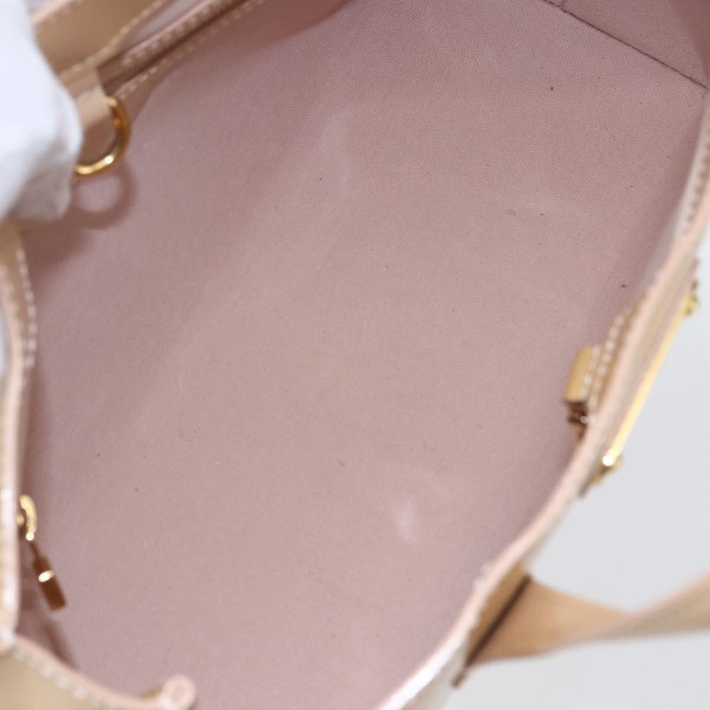 Louis Vuitton Wilshire Handbag Monogram Vernis Beige Patent_Leather Handbag (Pre-Owned)