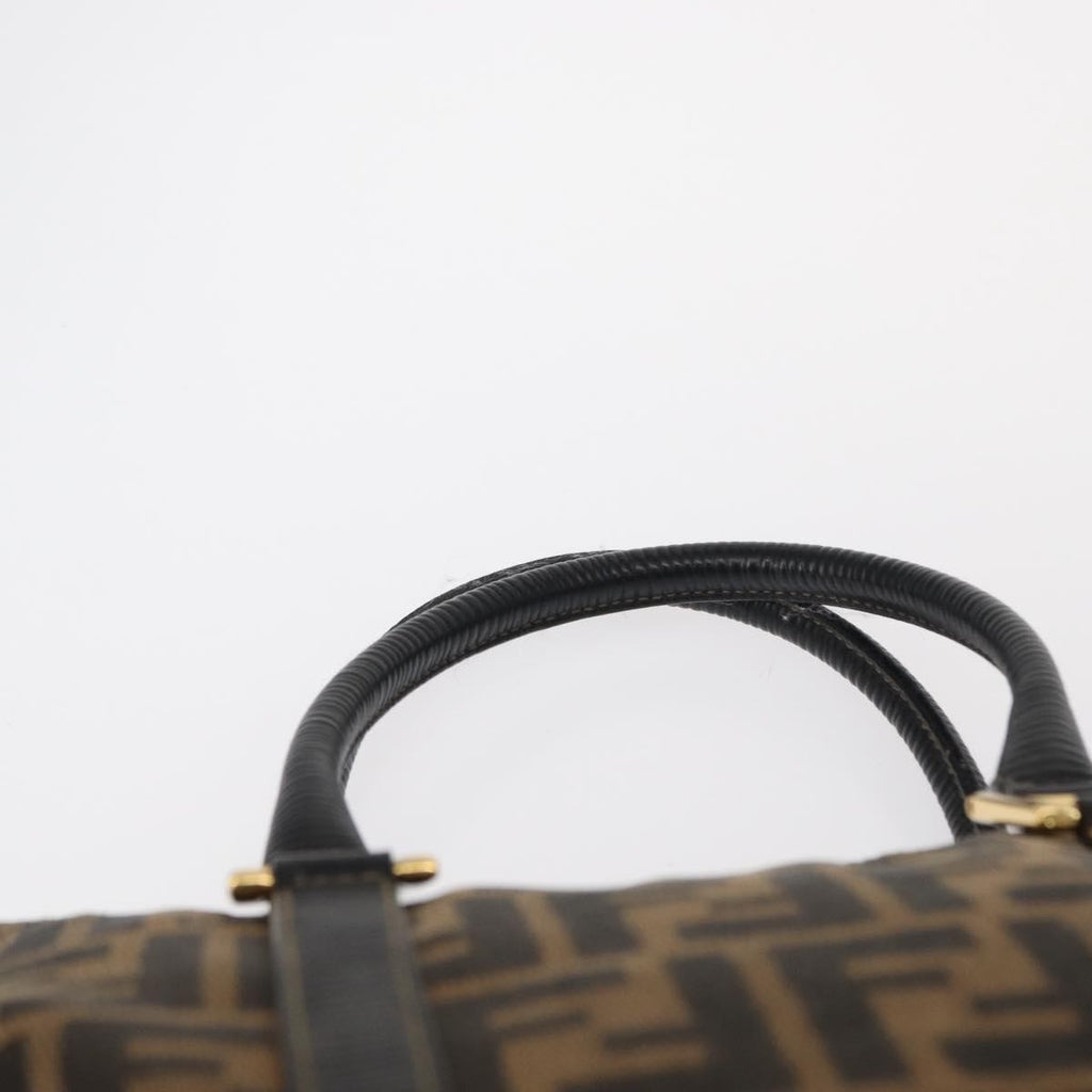 Fendi Zucca Tote Bag Canvas Black Canvas Tote Bag Bag (Pre-Owned)
