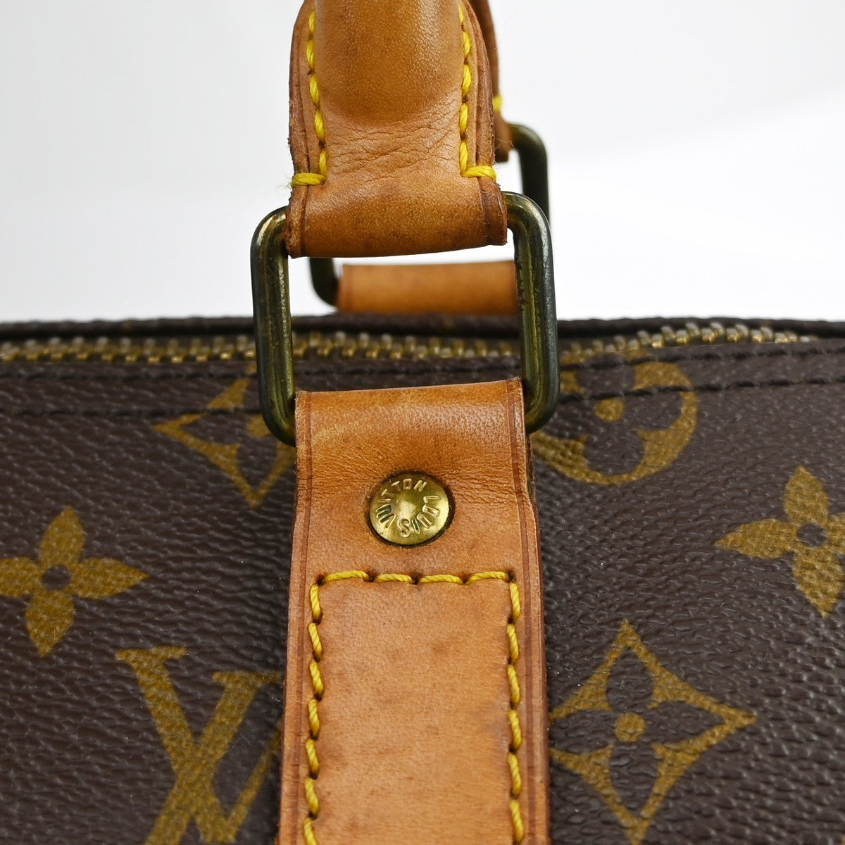 Louis Vuitton Keepall Bag Monogram Canvas Brown Canvas Travel Bag Bag (Pre-Owned)