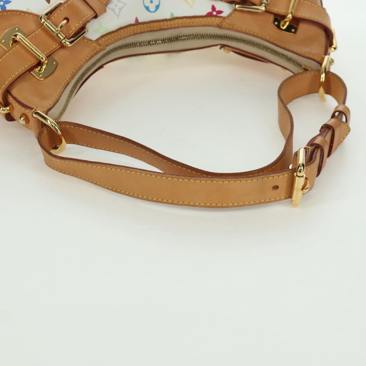 Louis Vuitton Greta Handbag Monogram Multicolor White Canvas Shoulder Bag Bag (Pre-Owned)