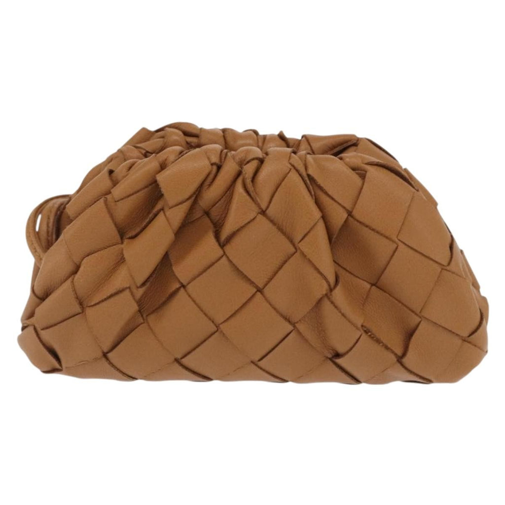 Bottega Veneta The Pouch Coin Purse Intrecciato Nappa Brown Leather Clutche & Pouche Bag (Pre-Owned)