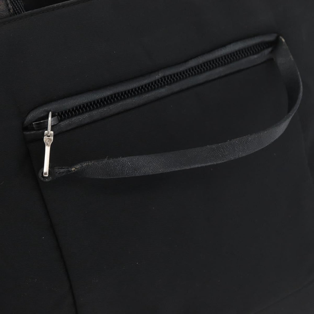 Prada Vintage Tote Nylon Black Nylon Tote Bag Bag (Pre-Owned)