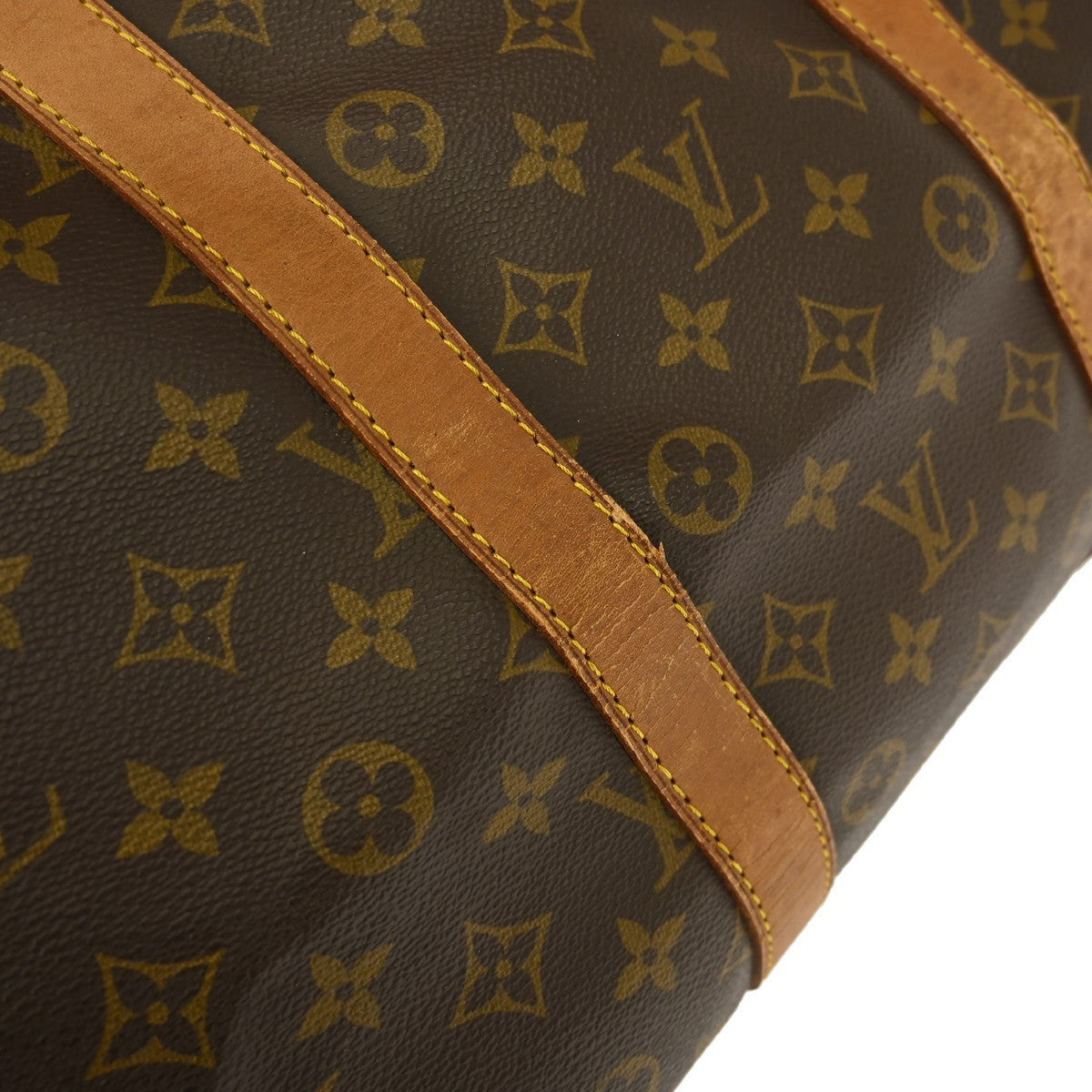 Louis Vuitton Keepall Bag Monogram Canvas Brown Canvas Travel Bag Bag (Pre-Owned)