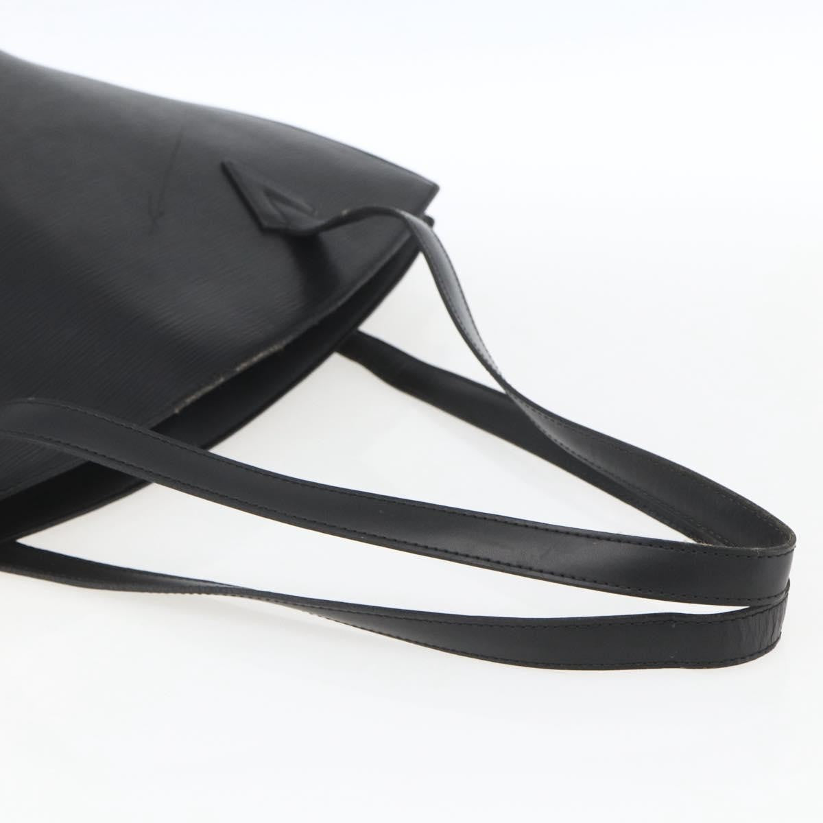 Louis Vuitton Saint Jacques Handbag Epi Leather Black Leather Handbag (Pre-Owned)