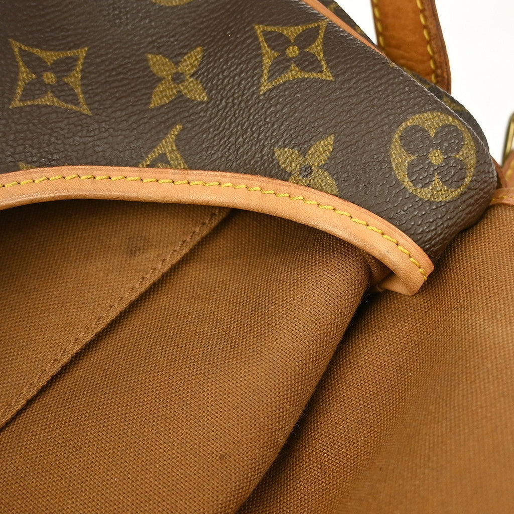 Louis Vuitton Saumur Handbag Monogram Canvas Brown Canvas Shoulder Bag Bag (Pre-Owned)