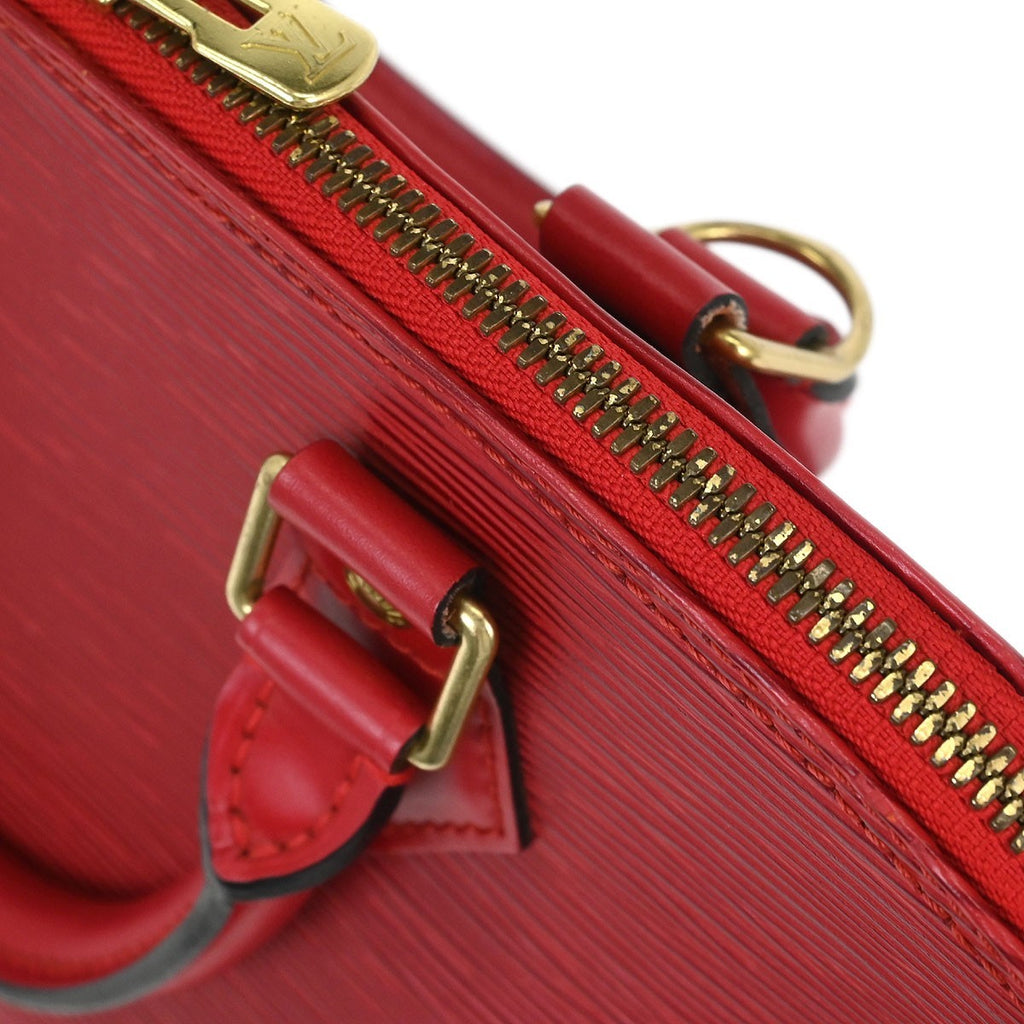 Louis Vuitton Vintage Alma Handbag Epi Leather Red Leather Handbag (Pre-Owned)