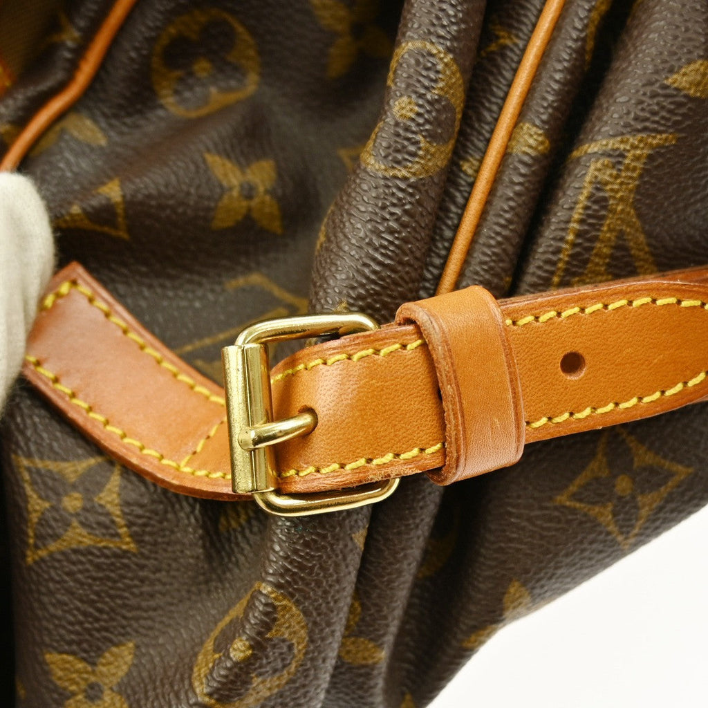Louis Vuitton Saumur Handbag Monogram Canvas Brown Canvas Shoulder Bag Bag (Pre-Owned)