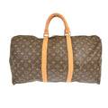 Louis Vuitton Keepall Bag Monogram Canvas Brown Canvas Travel Bag Bag (Pre-Owned)