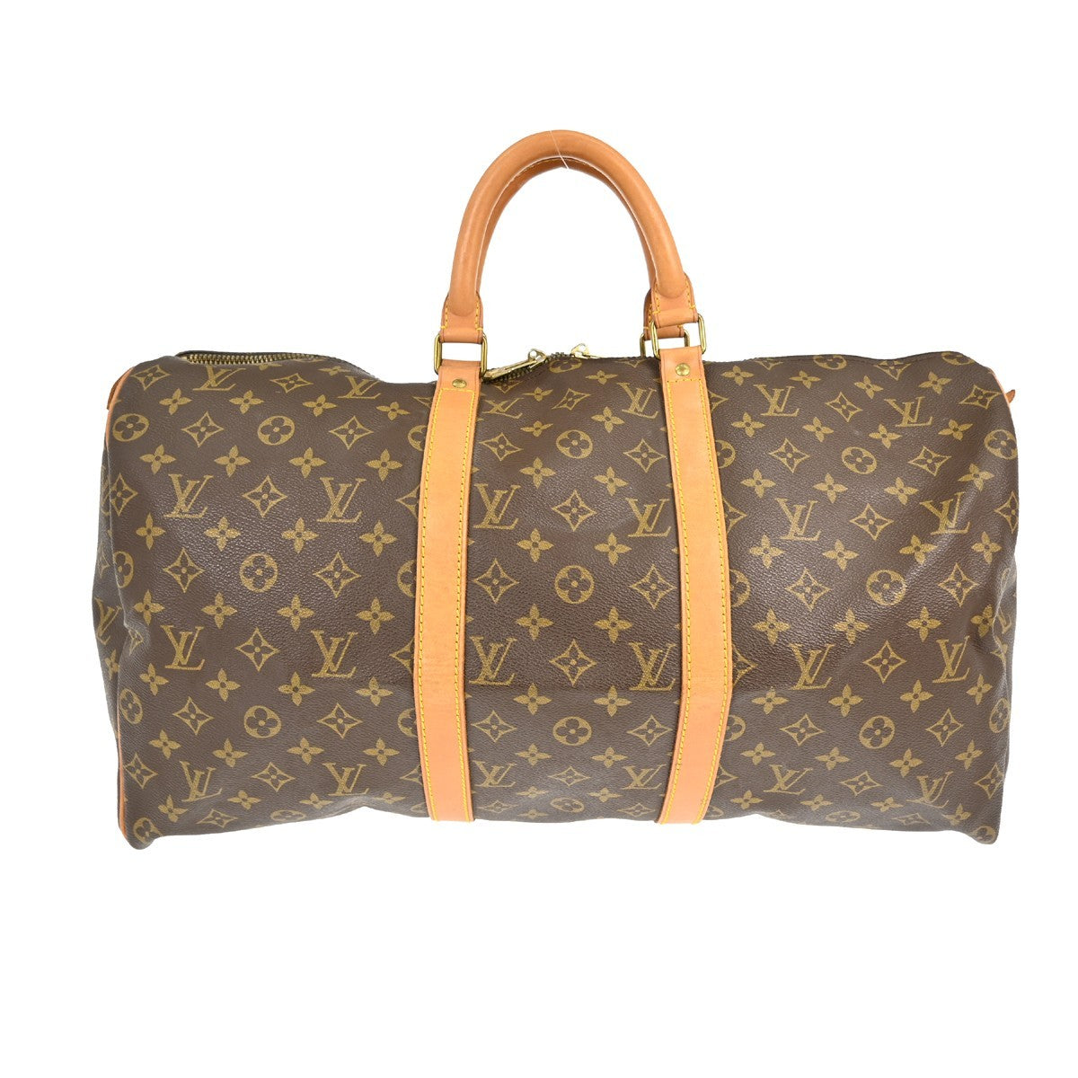 Louis Vuitton Keepall Bag Monogram Canvas Brown Canvas Travel Bag Bag (Pre-Owned)